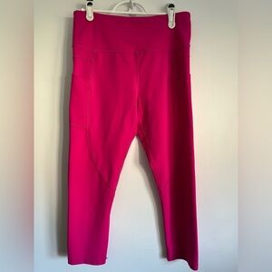 Zyia Pocket Light n Tight Hi-rise 7/8 24" Leggings Compressive Hot Pink US 8 10